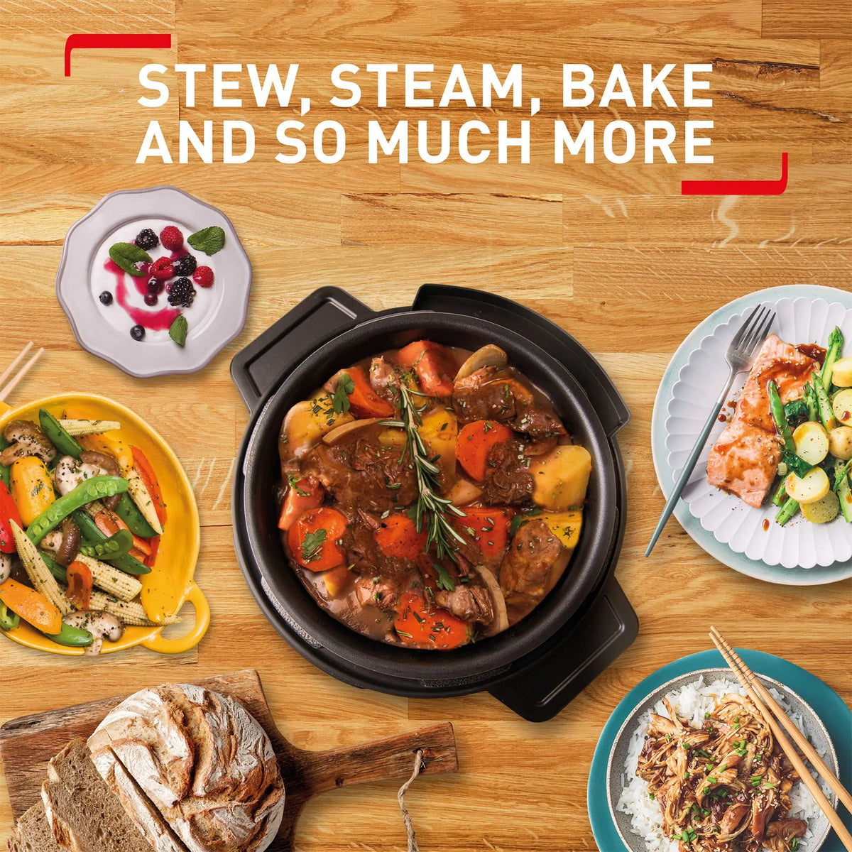 Tefal Turbo Cuisine 10-in-1 Multi Pressure Cooker 4.8 L 1000 W