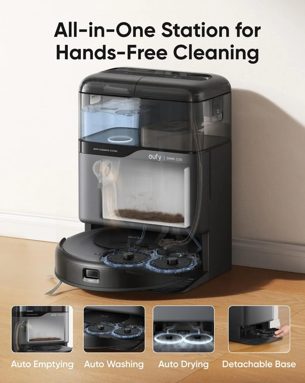 eufy Omni C20 Robot Vacuum & Mop 7000Pa All-in-One Station