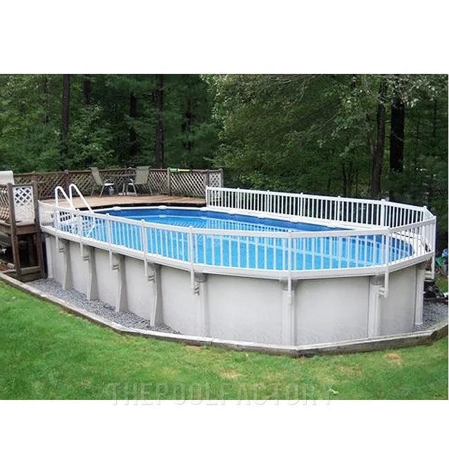 12’x27′ Oval Vinyl Works Premium Resin Fence Kit