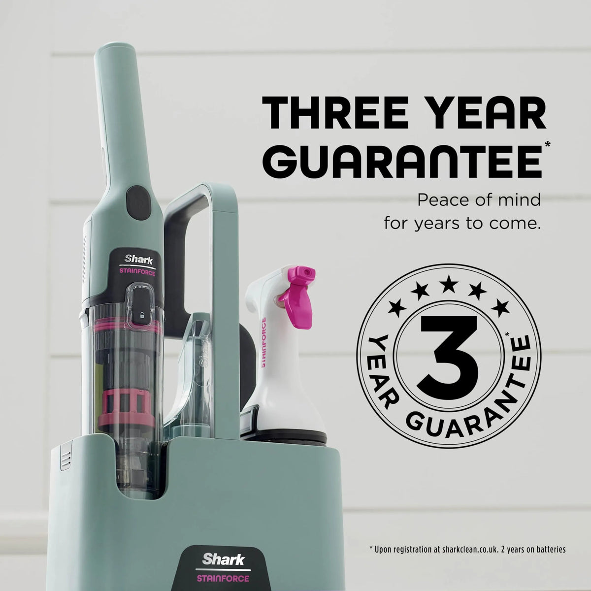 Shark StainForce Cordless Spot Cleaner, Lightweight Portable Spot Stain & Odour Eliminator for Carpets