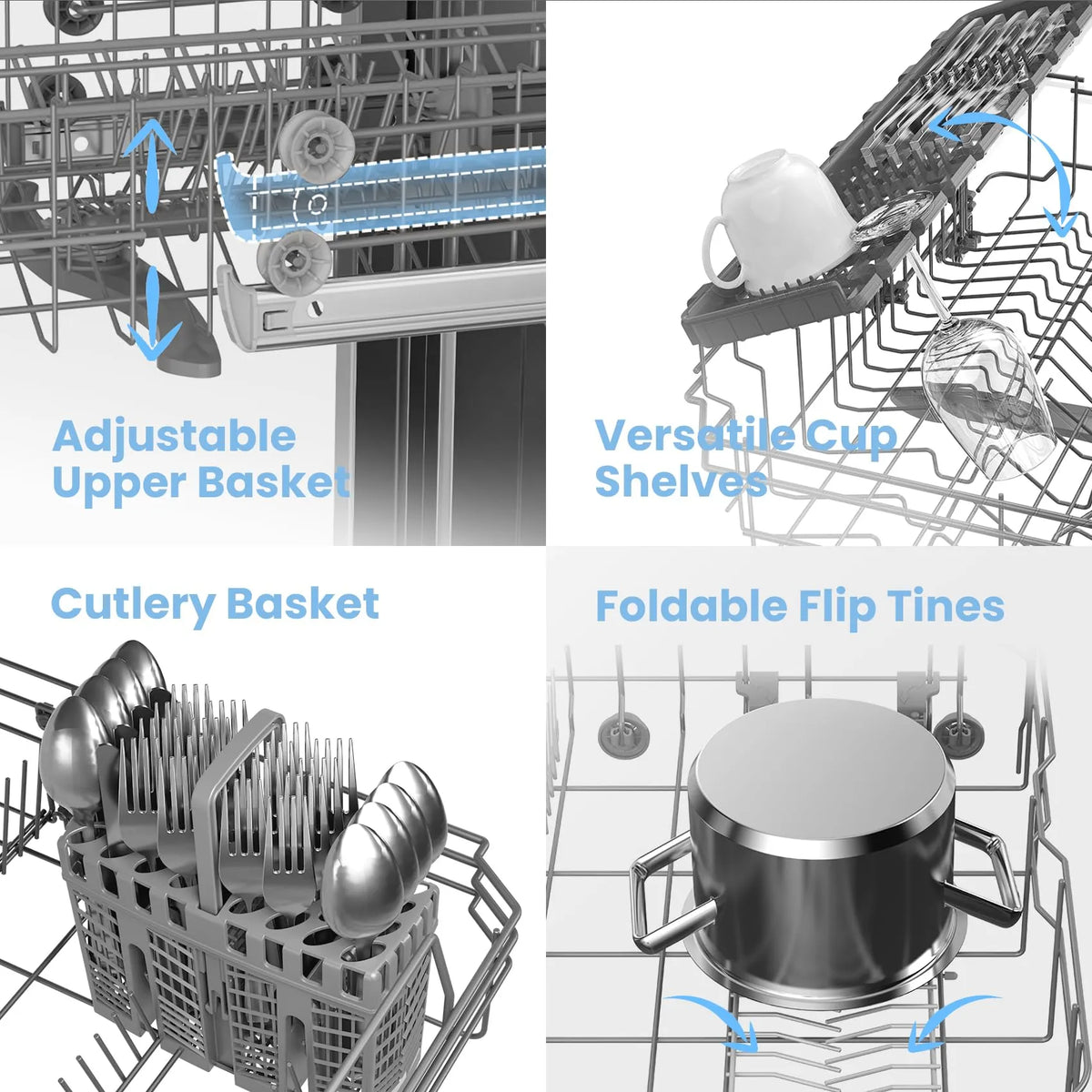 COMFEE' Slimline Dishwasher 45cm 10 Place Settings