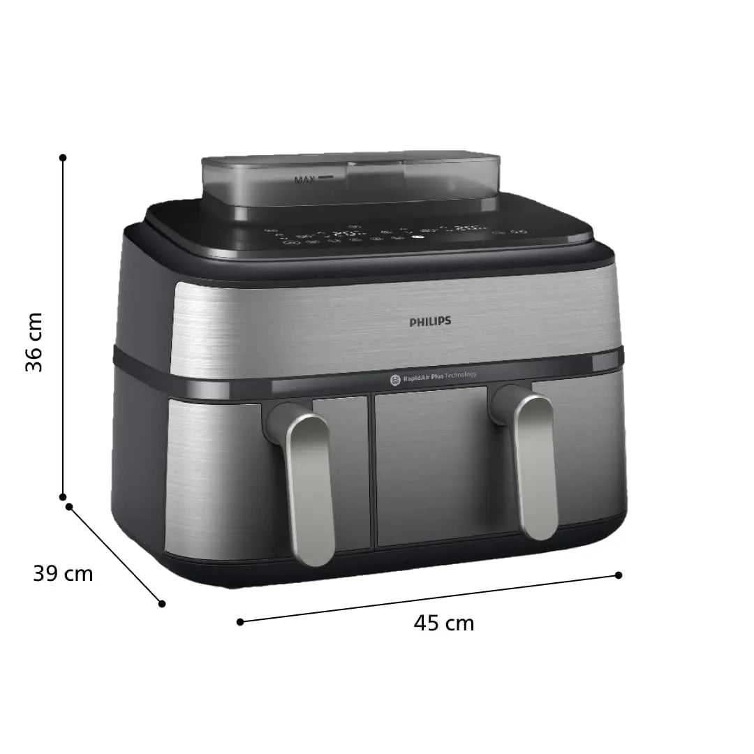 Philips 5000 Series Dual Basket Air Fryer with Steam 9L RapidAir Plus