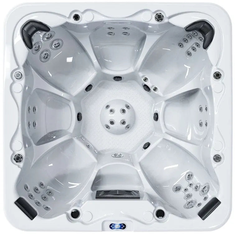 Luxuria Spas 240 Volt 7 – Person 55 – Jet Square Plug & Play Hot Tub with Ozonator and Built-In Speaker