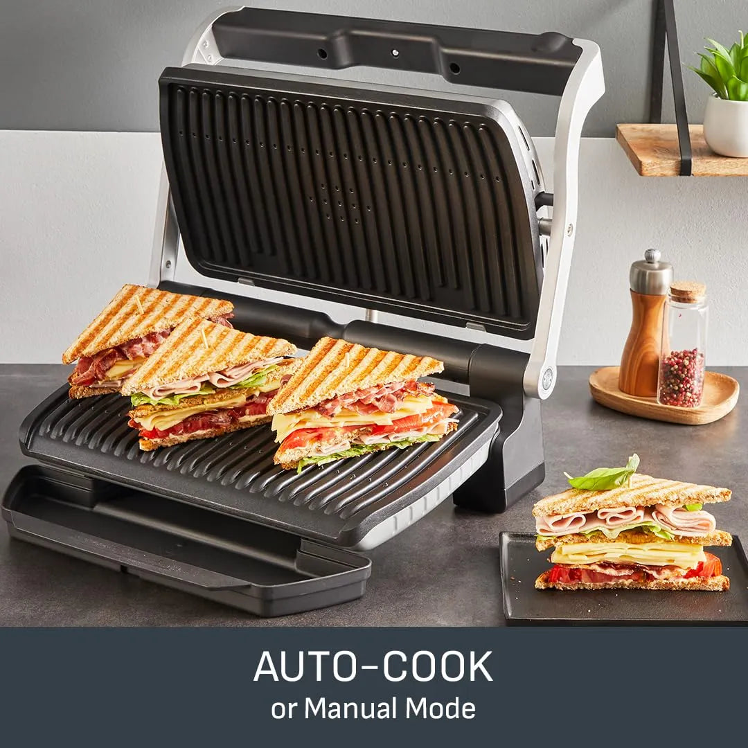 Tefal OptiGrill Plus XL Electric Grill, 9 Programs with Cooking Sensor