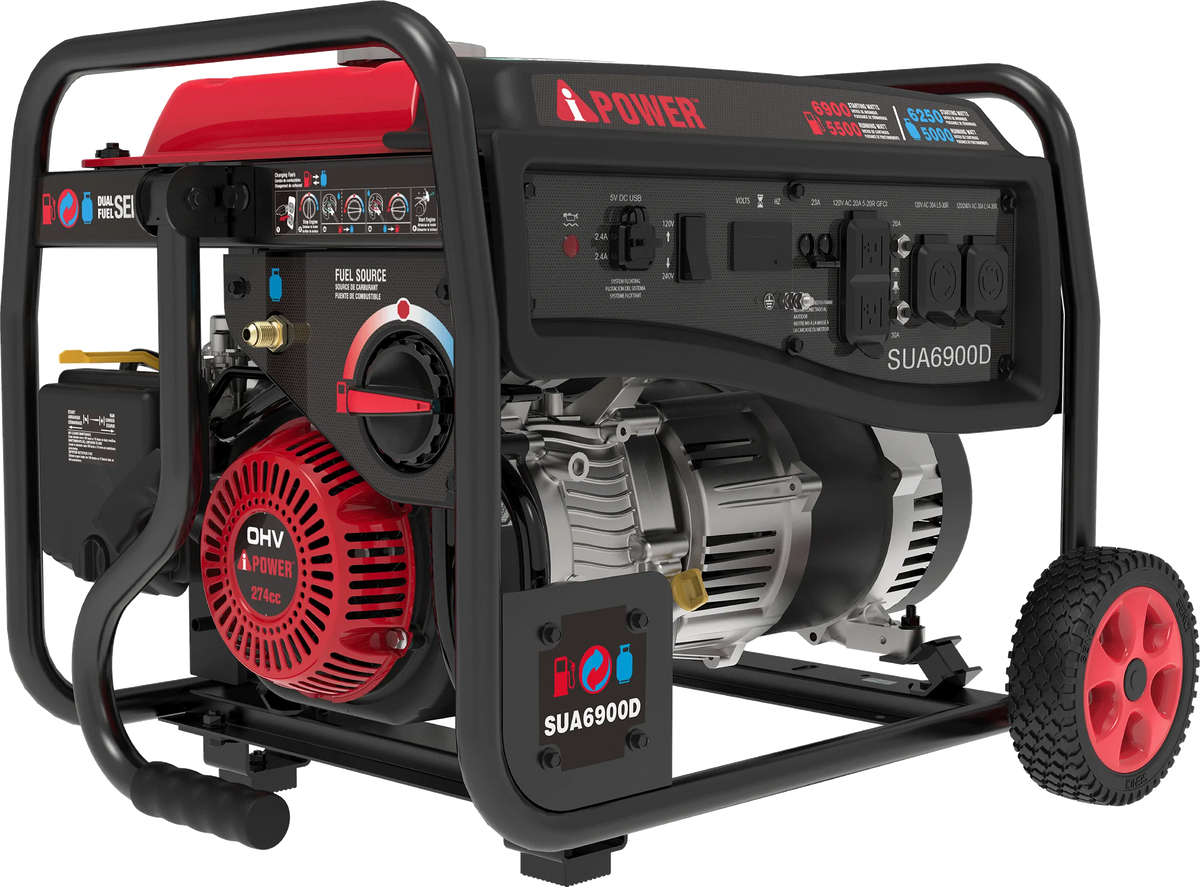 SUA6900D – 6900 Watt Dual Fuel Portable Generator