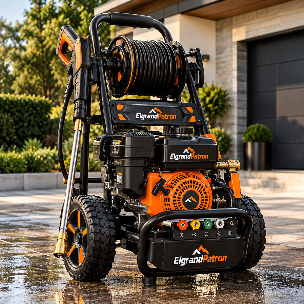 ElgrandPatron HydroForce 3500 Gas Pressure Washer – 3500 PSI Heavy-Duty Power Cleaner